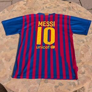 FC Barcelona Lionel Messi number 10 home jersey FCB official merchandise size 12